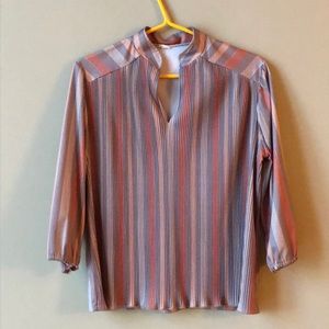 Vintage Blouse ⭐️ Colourful & Geometric 3/4 Sleeve